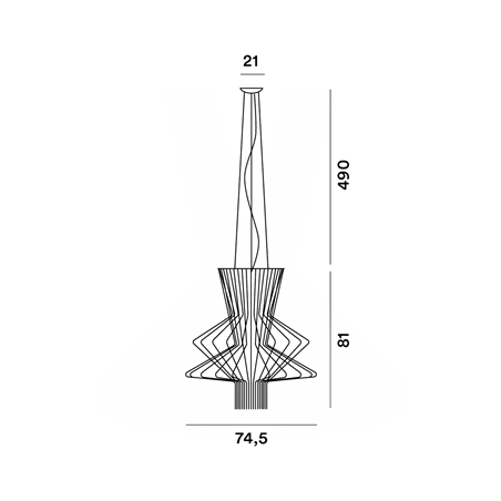 Foscarini Allegro Ritmico Led Susp. 10M Suspension Lamp