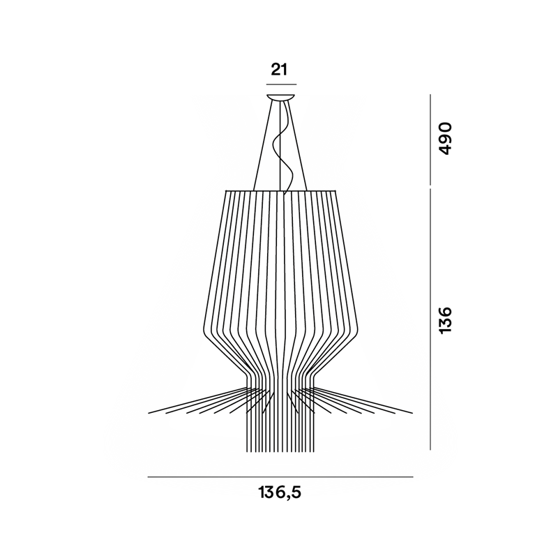 Foscarini Allegro Assai Susp. 10M Hängelampe