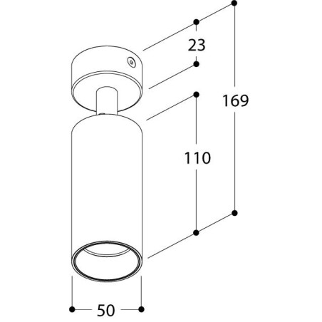 TAL TWIST SURFACE MOUNTED BASE 230V 36° MAINS DIMM Ceiling lamp