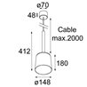 Modular Lighting Tulip bloom (power feed surface) E27 Hängelampe