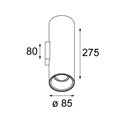 Modular Lotis tubed wall 2x GU10 Wall lamp