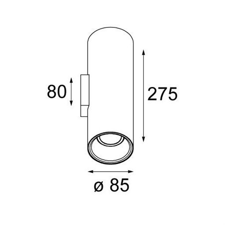 Modular Lotis tubed wall 2x GU10 Wall lamp