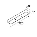 Modular Ceiling base 320x58 for 2x jack