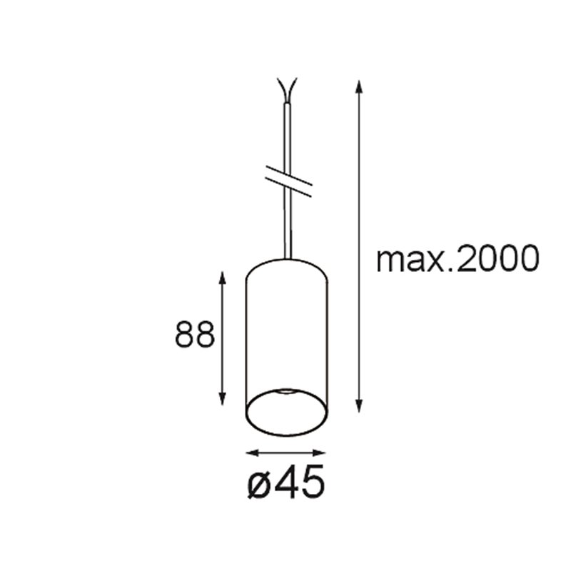 Modular Lighting Minude 45 suspended LED lens for Kompas GE Hängelampe
