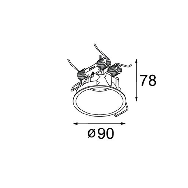 Modular Lighting Modupoint LED Ø90 deep recessed 1x Einbaustrahler