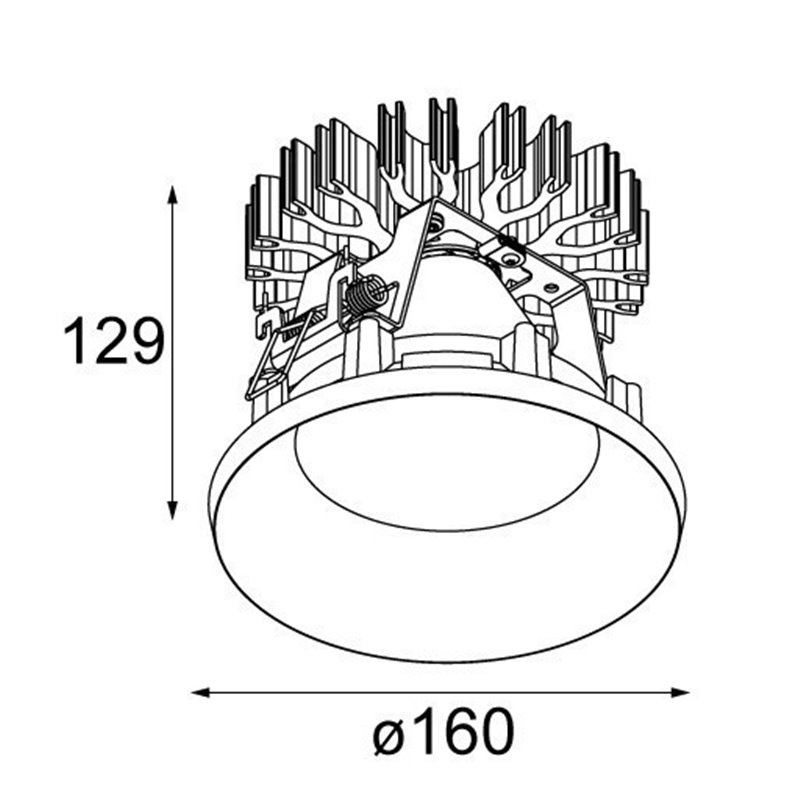 Modular Lighting Smart kup 160 diffuse IP55 LED GE Einbaustrahler