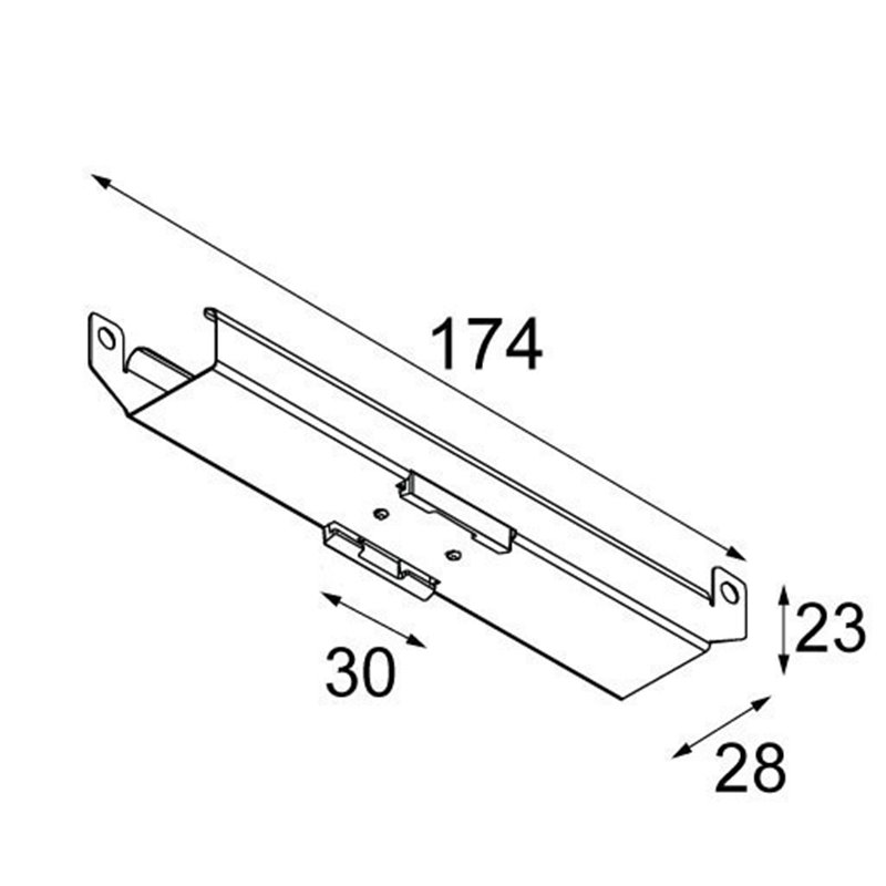 Modular Lighting Pista bracket for climate control ceilings (10 pieces) Deckenlampe