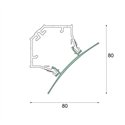 Modular Como Corner curved cover white struc/m