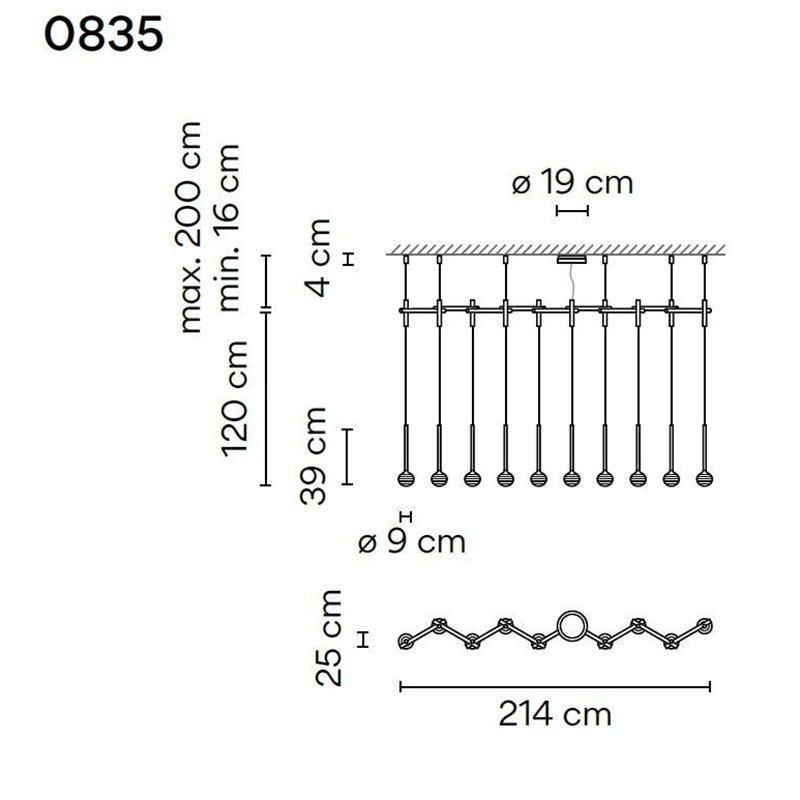 Vibia Algorithm 10X Lineal suspension lamp