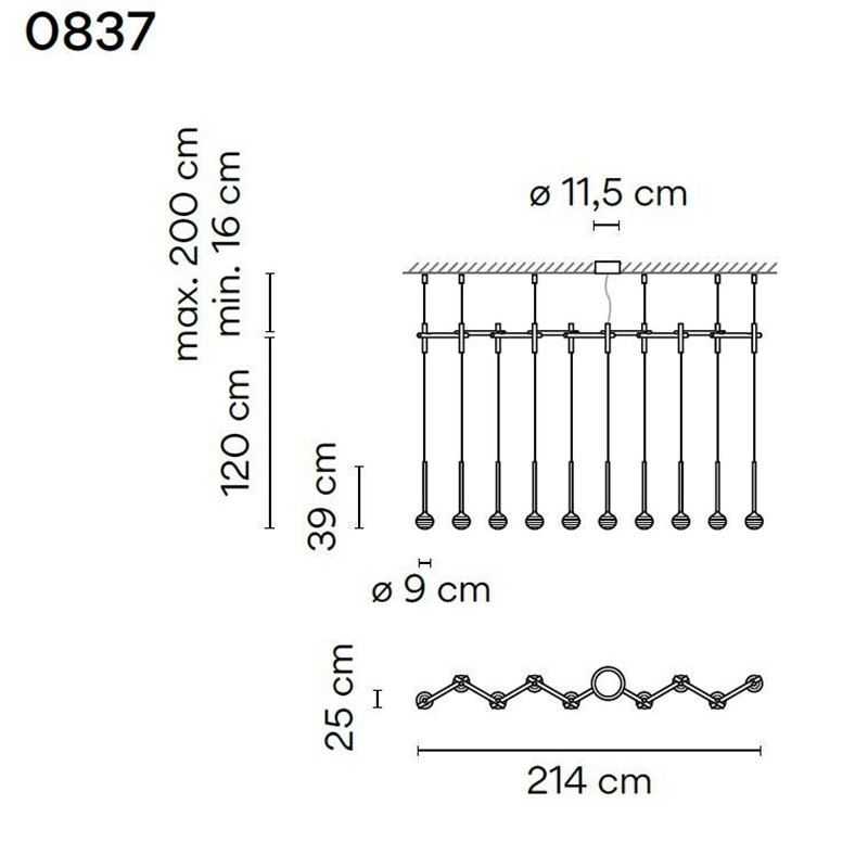 Vibia Algorithm 10X Lineal Recessed suspension lamp