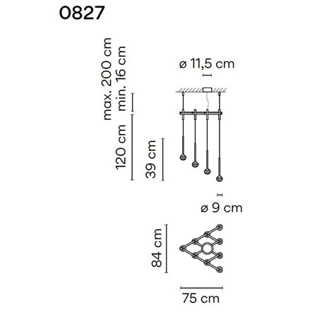 Vibia Algorithm 10X Triangle Recessed suspension lamp