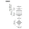 Vibia Algorithm 13X Rectangular suspension lamp