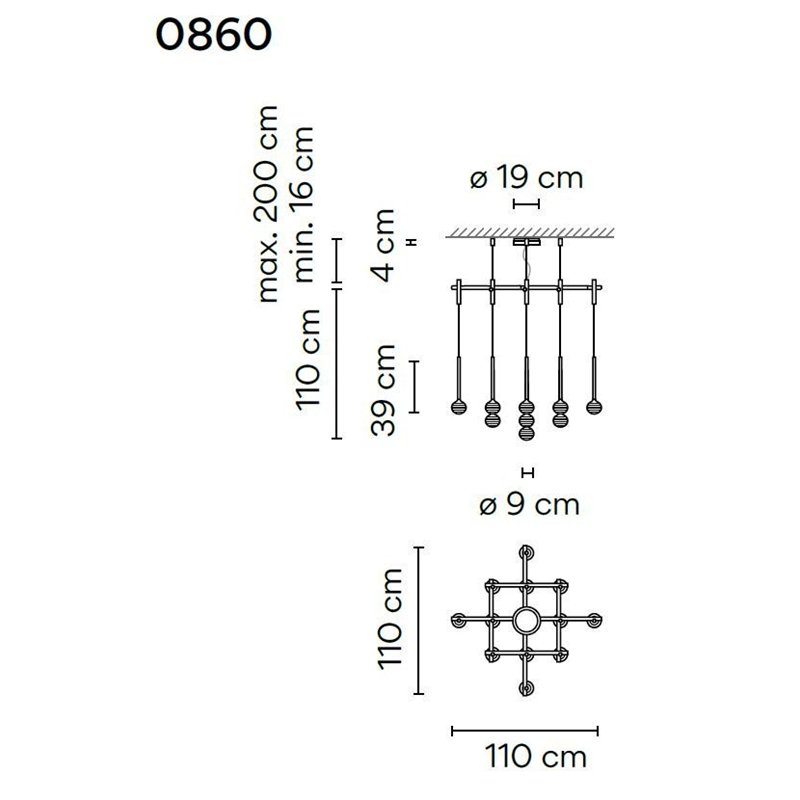 Vibia Algorithm 13X Rectangular suspension lamp