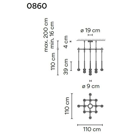 Vibia Algorithm 13X Rectangular suspension lamp