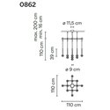 Vibia Algorithm 13X Rectangular Recessed suspension lamp