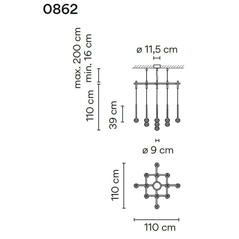 Vibia Algorithm 13X Rectangular Recessed suspension lamp