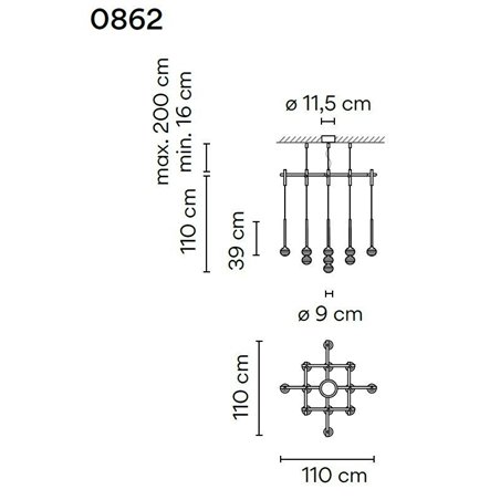 Vibia Algorithm 13X Rectangular Recessed suspension lamp