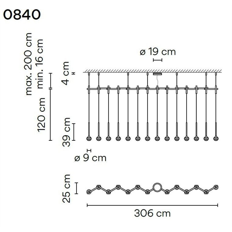 Vibia Algorithm 14X Lineal suspension lamp