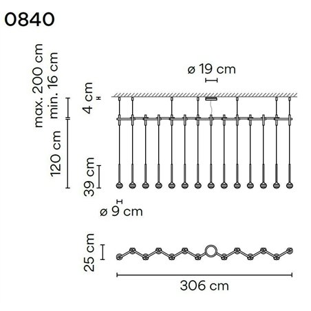 Vibia Algorithm 14X Lineal suspension lamp