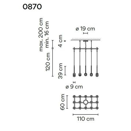Vibia Algorithm 15X Rectangular suspension lamp
