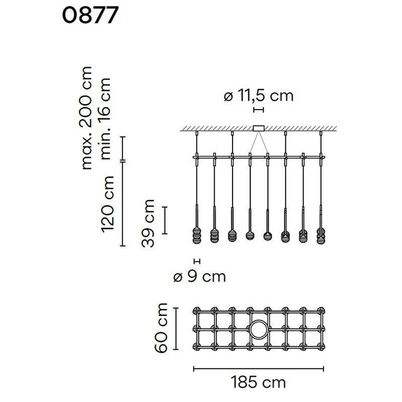 Vibia Algorithm 24X Rectangular Recessed suspension lamp