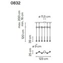 Vibia Algorithm 6X Lineal Recessed suspension lamp
