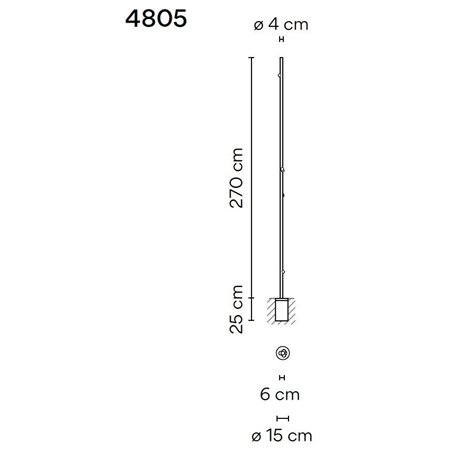 Vibia Bamboo 270 Recessed garden lamp
