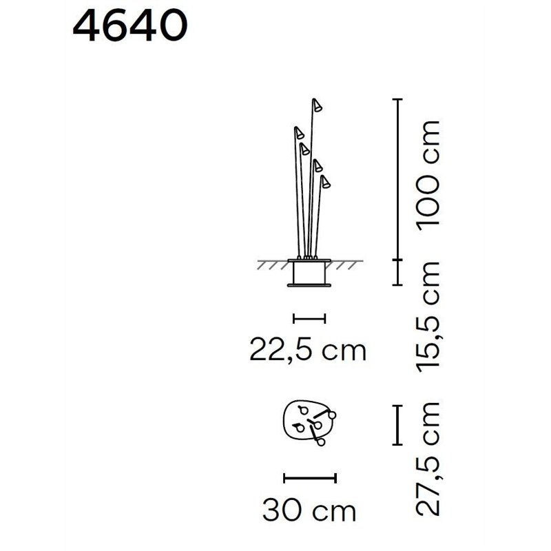 Vibia Brisa Quint 100 Recessed garden lamp
