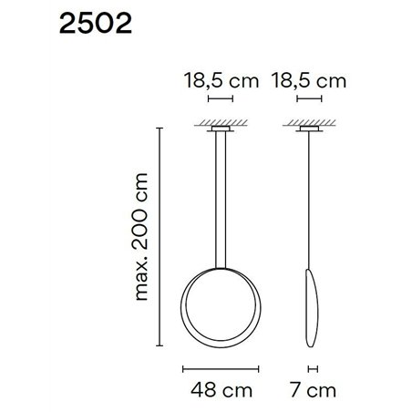 Vibia Cosmos 1X 48 suspension lamp