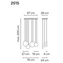 Vibia Cosmos 4X suspension lamp