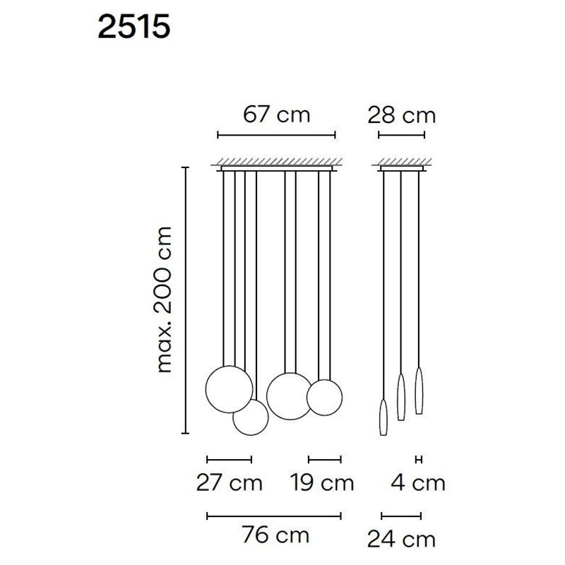 Vibia Cosmos 4X suspension lamp