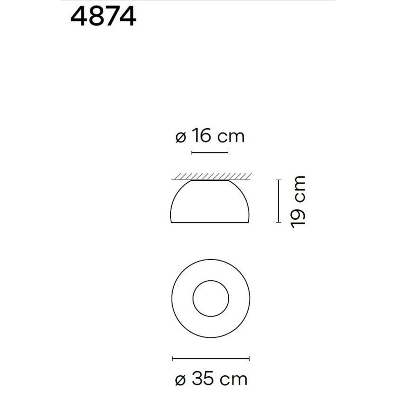 Vibia Duo 35 ceiling lamp