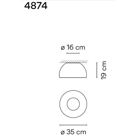 Vibia Duo 35 ceiling lamp