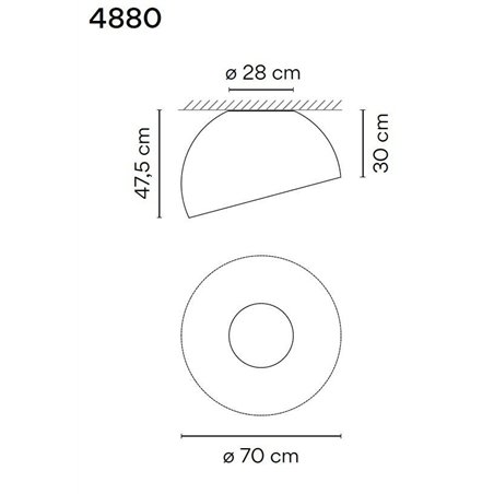 Vibia Duo 70 Slated ceiling lamp