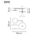 Vibia Flat 3X 106 ceiling lamp