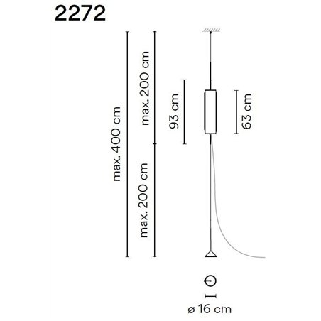 Vibia Guise 1X Extended suspension lamp