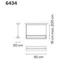 Vibia Kontorno Closed 92 suspension lamp