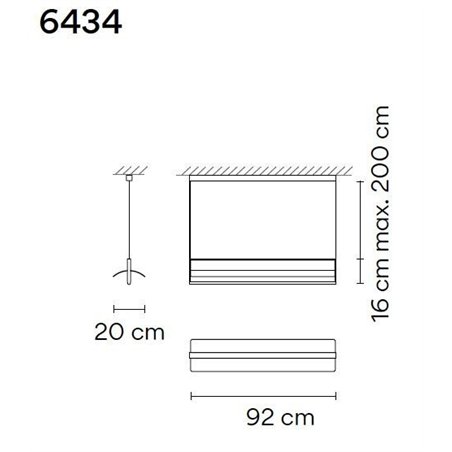 Vibia Kontorno Closed 92 suspension lamp