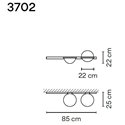 Vibia Palma Horizontal 2X 85 wall lamp
