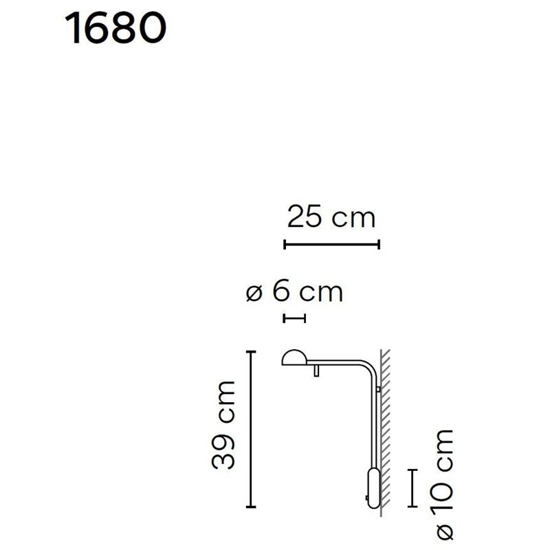 Vibia Pin 1X 25 wall lamp