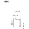 Vibia Pin 1X 25 wall lamp