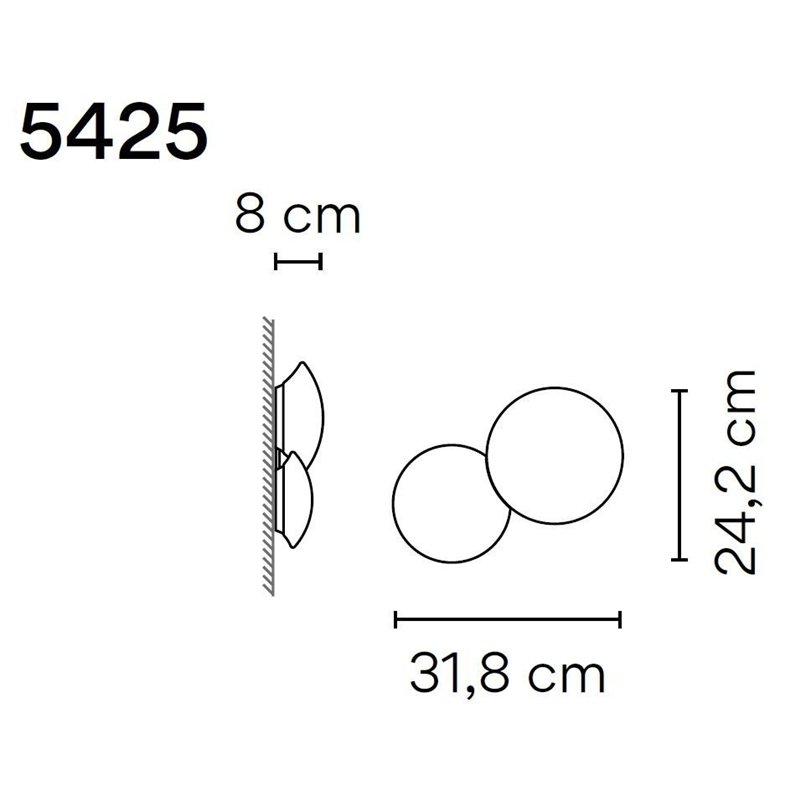 Vibia Puck 2X 31,8 wall lamp