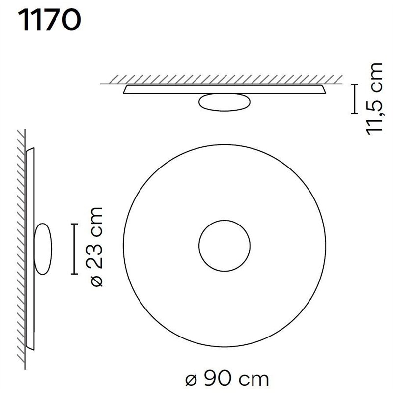 Vibia Top 90 ceiling lamp