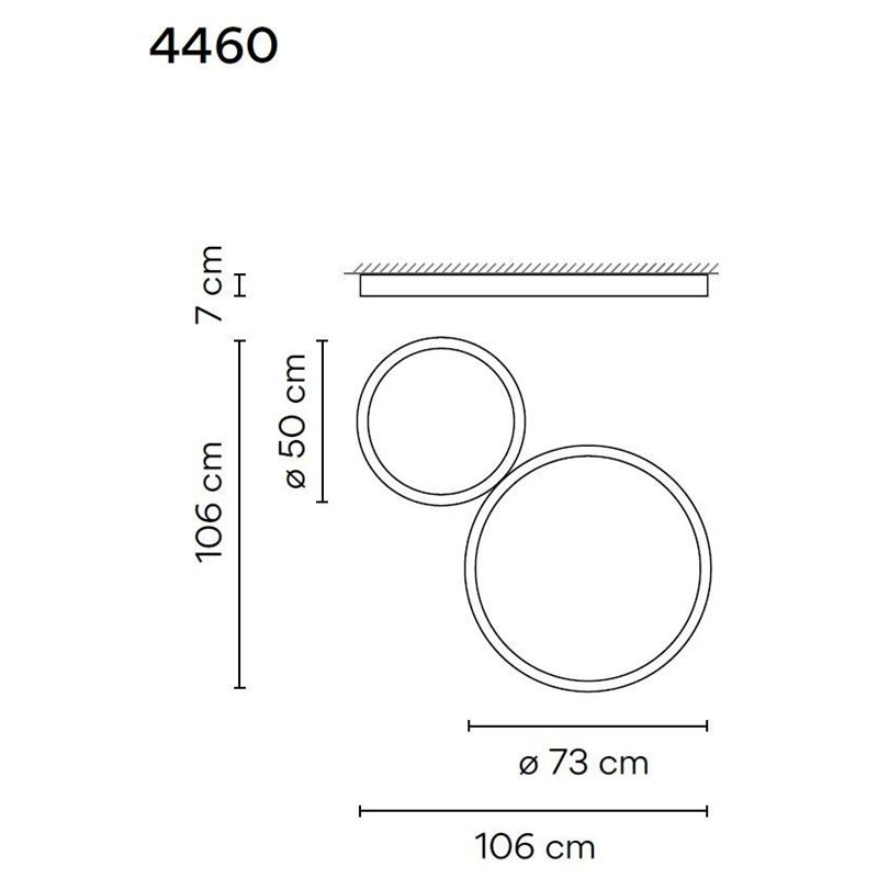 Vibia Up 106 ceiling lamp