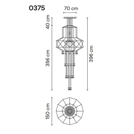 Vibia Wireflow Chandelier 396 suspension lamp