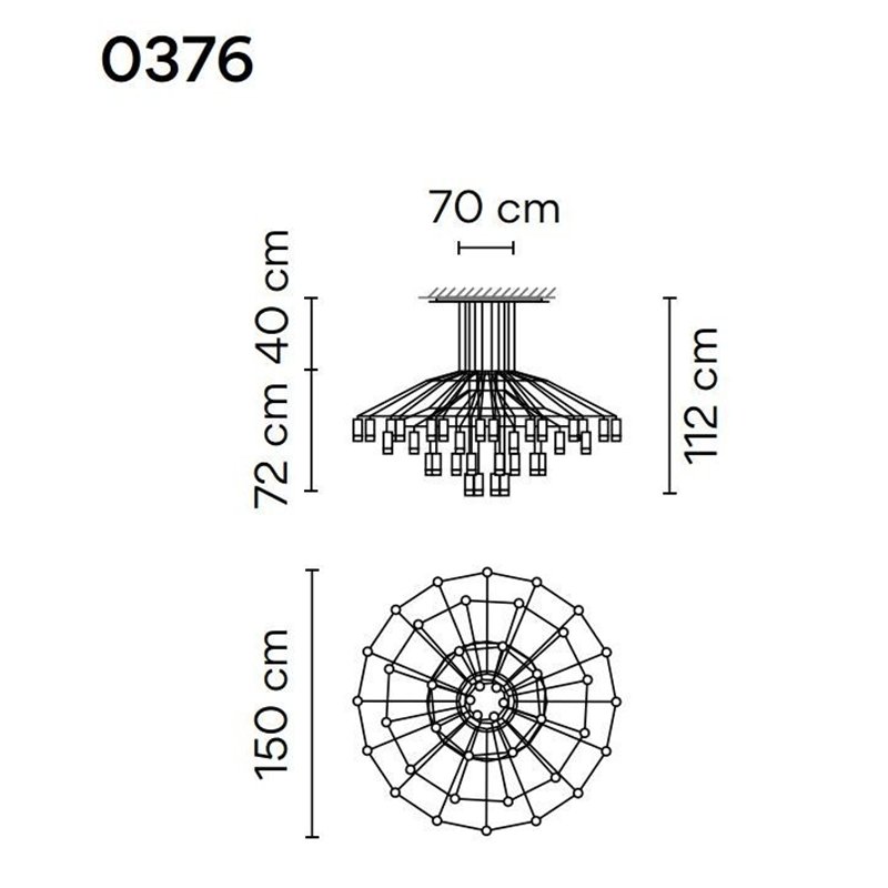 Vibia Wireflow Chandelier 112 suspension lamp