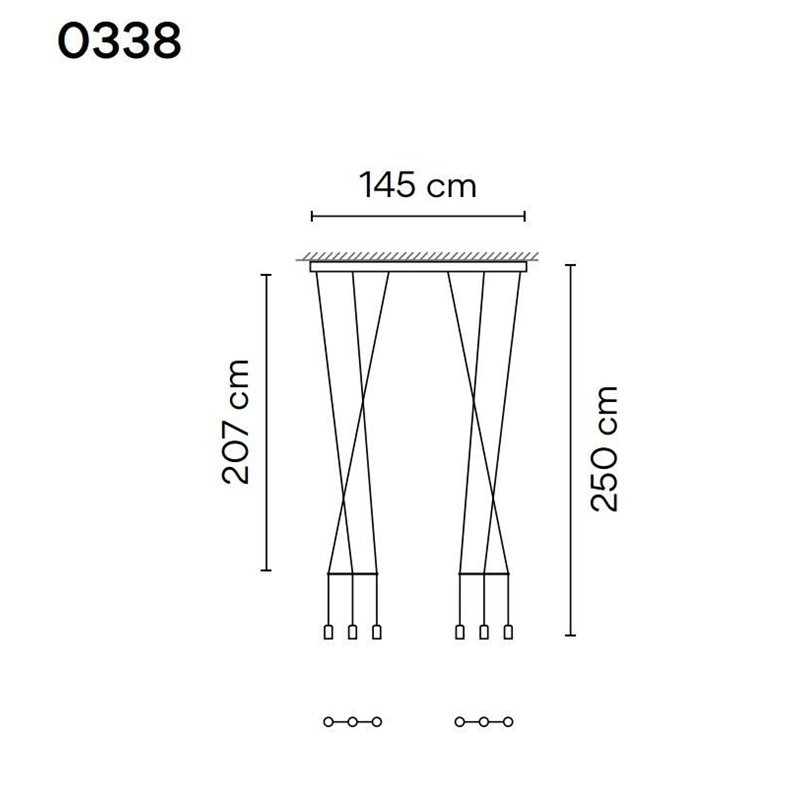 Vibia Wireflow Lineal 6B suspension lamp