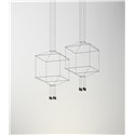 Vibia Wireflow Square 80 suspension lamp