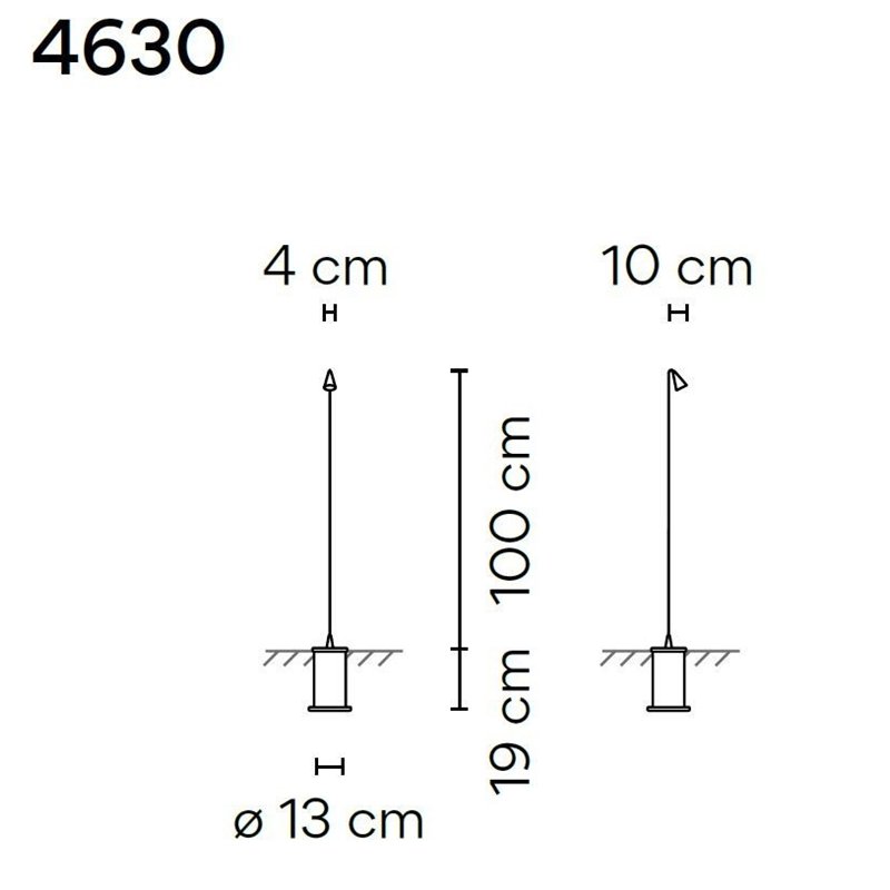 Vibia Brisa 100 Recessed garden lamp