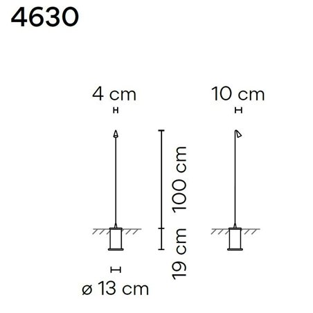 Vibia Brisa 100 Recessed garden lamp